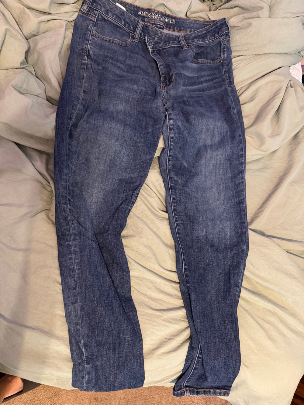 American Eagle Outfitters Straight-Leg Dark Indigo Jeans